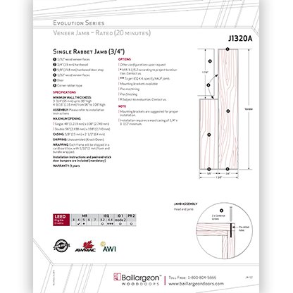 Evolution Series Single Rabbet Jamb