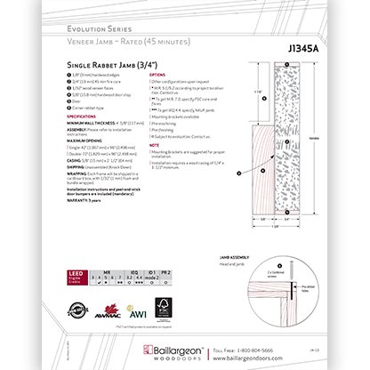 Evolution Series Single Rabbet Jamb