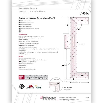 Evolution Series Single Integrated Casing Jamb