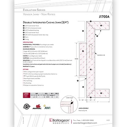 Evolution Series Double Integrated Casing Jamb