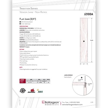 Tradition Series Flat Jamb