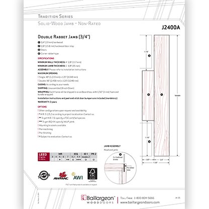 Tradition Series Double Rabbet Jamb