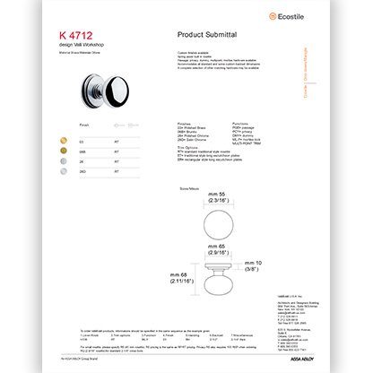 K 4712 Door Knob