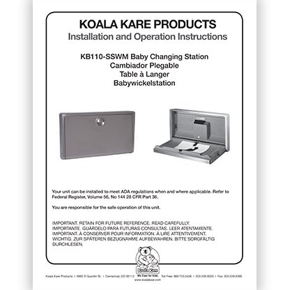 KB110-SSWM Horizontal Wall Mount