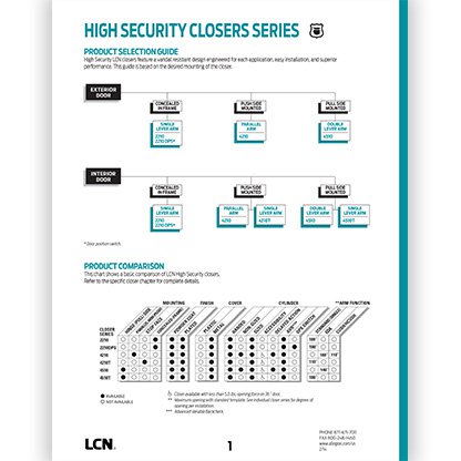 LCN Product Selection Guide