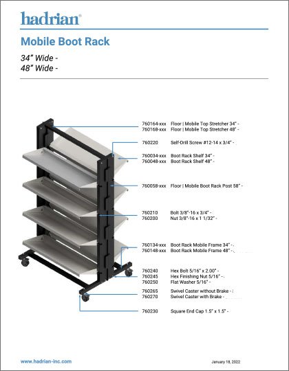 Mobile Boot Rack Information