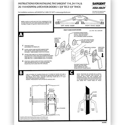 Sargent 114 Hospital Latch