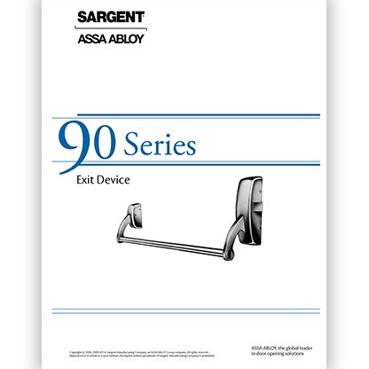 Sargent 90 Series Exit Devices