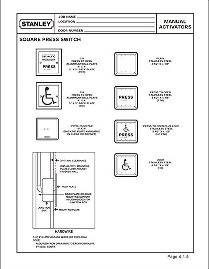 Square Press Switch