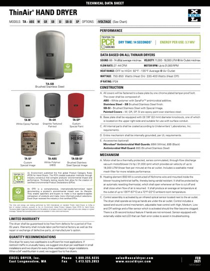 ThinAir Technical Sheet