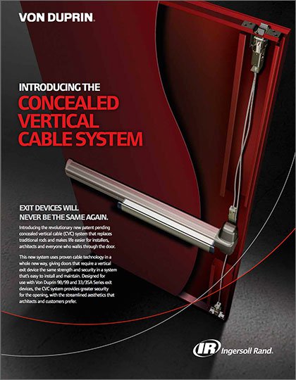 Von Duprin Concealed Vertical Cable System