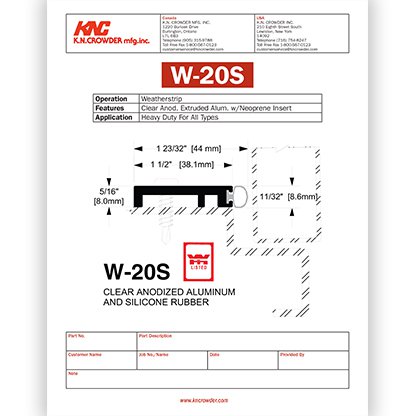 W-20S Weatherstrip