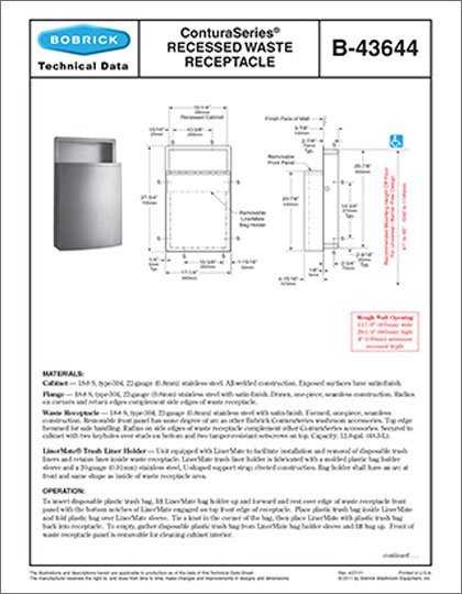 B-43644 ConturaSeries Recessed