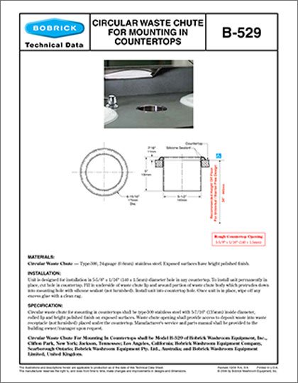 B-529 Circular Countertop Chute